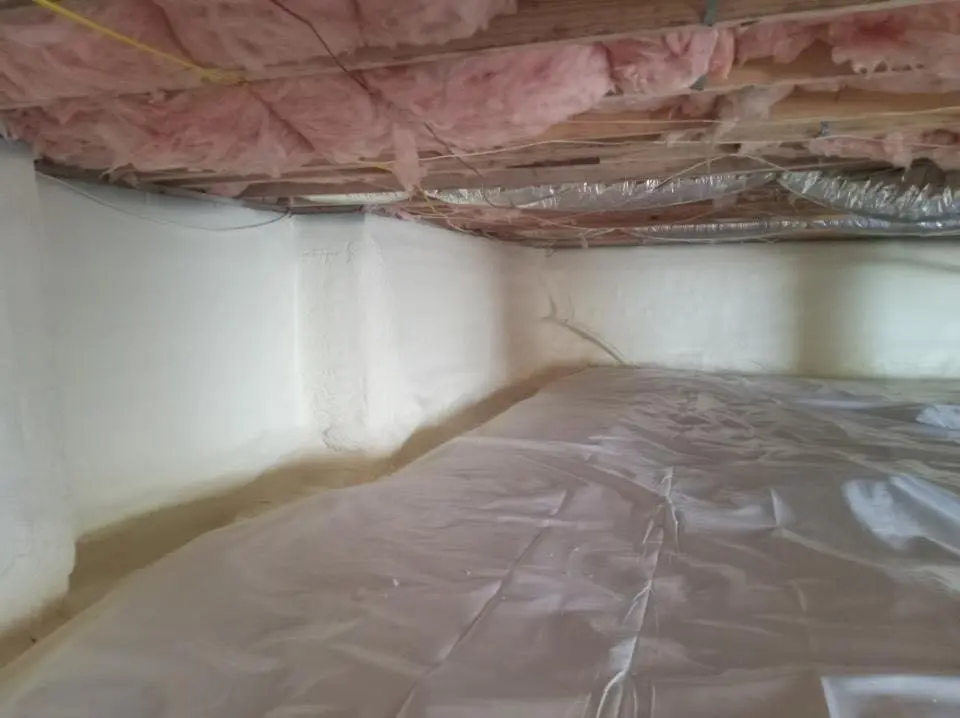 Crawl space encapsulation with closed-cell spray foam for Attic Insulation in Hopkins
